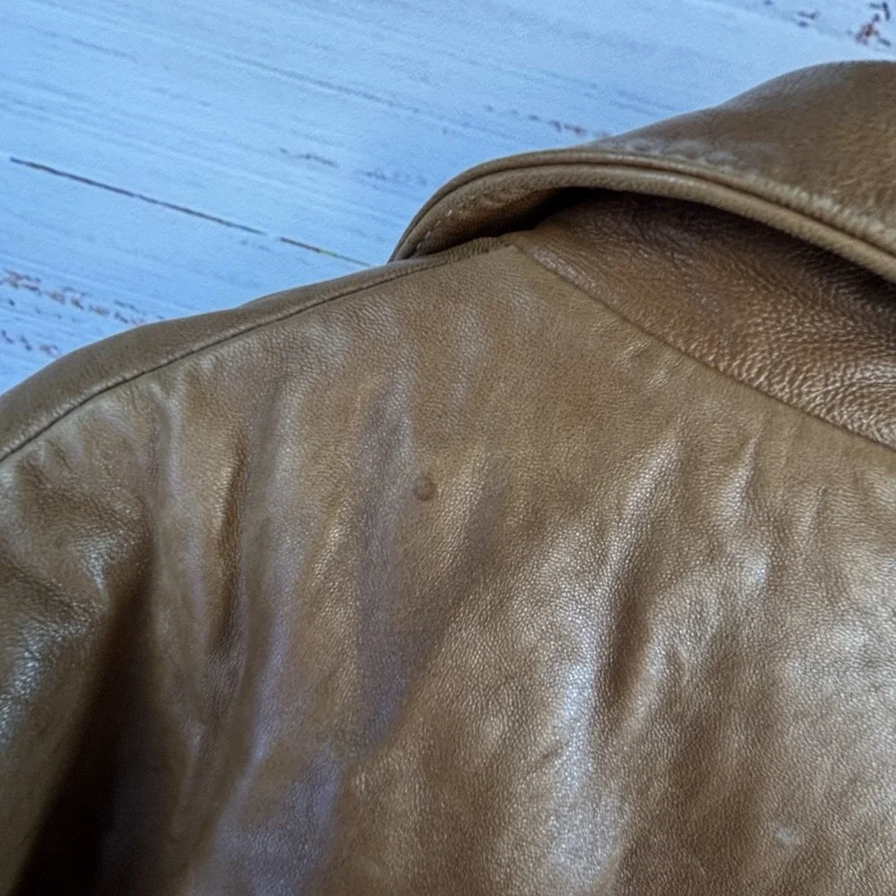 Vintage Leather Jacket Wilsons Leather XL Brown Genuine Leather Pelle Coat